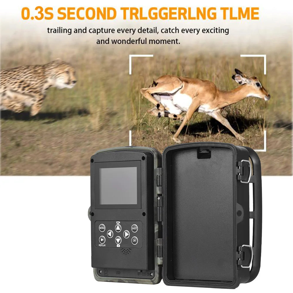 Trail Cameras Night Vision 2.7K 24MP Waterproof Wildlife Cam